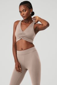 Staniki Alo Yoga Wild Thing Damskie Szare Brązowe | 50947-LUOG