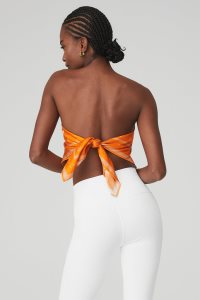 Szaliki Alo Yoga Bandana Scarf Damskie Pomarańczowe | 42185-OJFX