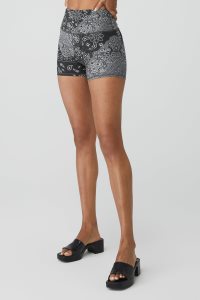 Szorty Alo Yoga 4 Vapor Bandana Damskie Czarne | 25341-RYBC