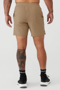 Szorty Alo Yoga 7 Repetition Męskie Khaki | 41708-ZGKX