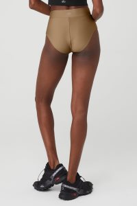 Szorty Alo Yoga Airlift Record-Breaker Boyshort Damskie Khaki | 51976-AJOF