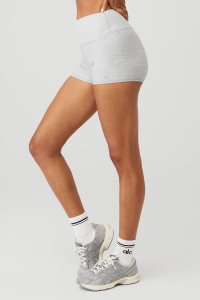 Szorty Alo Yoga Alosoft Aura Damskie Szare | 20569-IXGJ