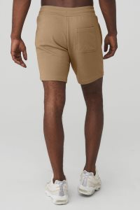 Szorty Alo Yoga Chill Męskie Khaki | 02378-NQFD