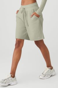 Szorty Alo Yoga High-Stanem Easy Sweat Damskie Cytrynowy Zielone | 13259-QCZN